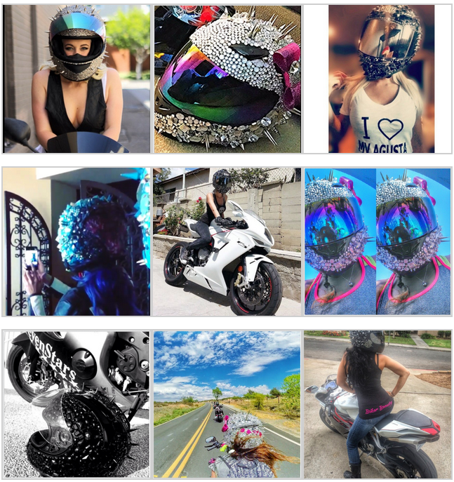 Crystal Helmet Designs collage