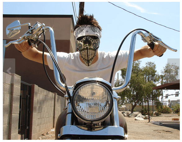 Custom Calavera Loca Motorcycle Riding Mask