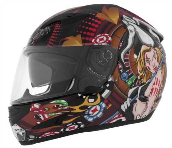 Cyber Helmets Lethal Design US 97 Poker Girl Helmet