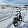 Cyrusher Kommoda on a snowy paved path