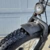 Wet front wheel of an ebike