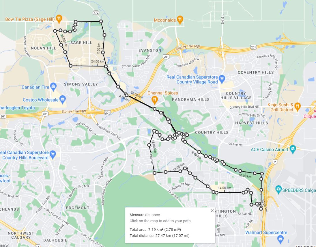 30km test ride map