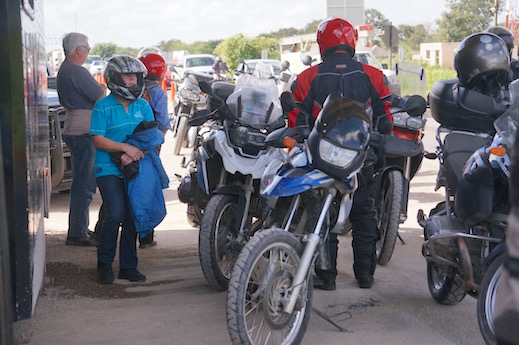 Stuck at the police checkpoint Mexico