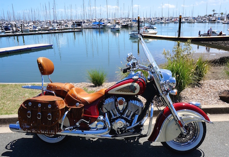 Two-tone Indian Chief - indian Motorcycle  owner ride 
