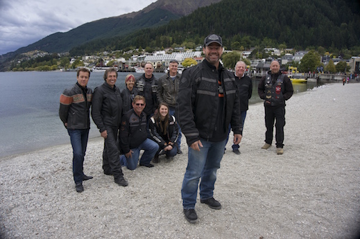 Nigel Keough with organisers of last year's Iron Run rally in Queenstown