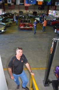 Leon Betts at his Ol' School Garage showroom