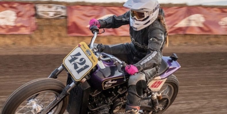 Jamie Kimber, 2023's member for Indian Motorcycles' DTRA Hooligan Racing team. Media sourced from the relevant press release.