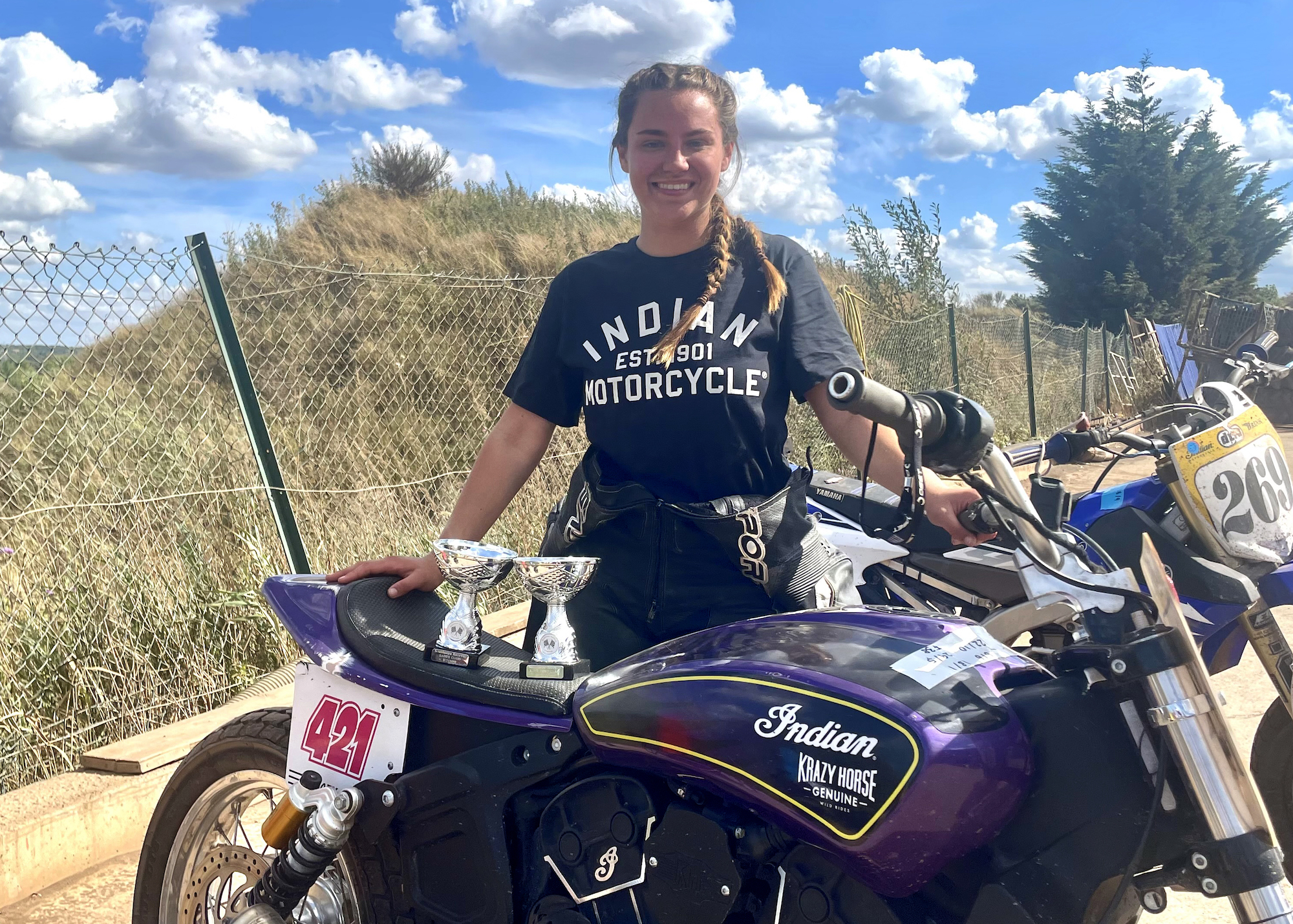 Jamie Kimber, 2023's member for Indian Motorcycles' DTRA Hooligan Racing team. Media sourced from the relevant press release.