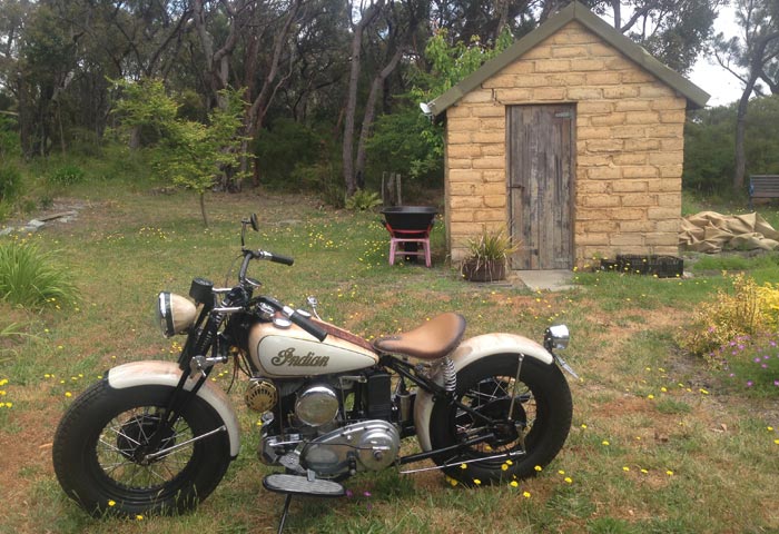 Julie Jasper rides old Indian Scout around Australia for domestic violence victims