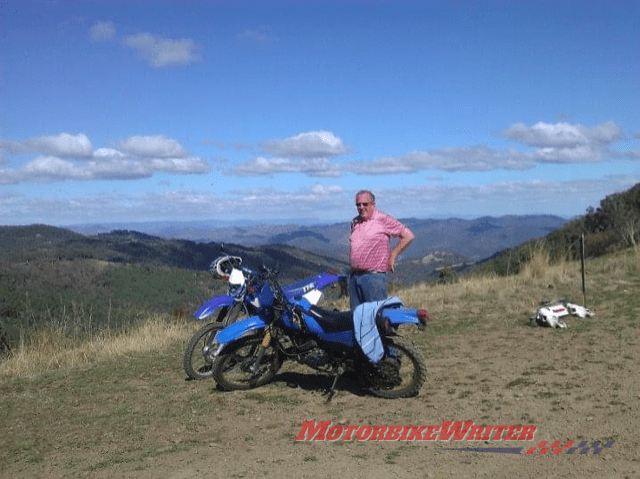 Dad with the TTR and a little DT175 our trail riding