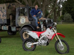 Daryl Beattie with Unimog and Honda CRF450X Moto3