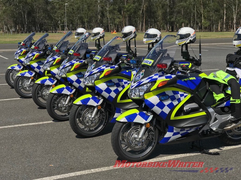 DayGlo Queensland Police motorcycle rider