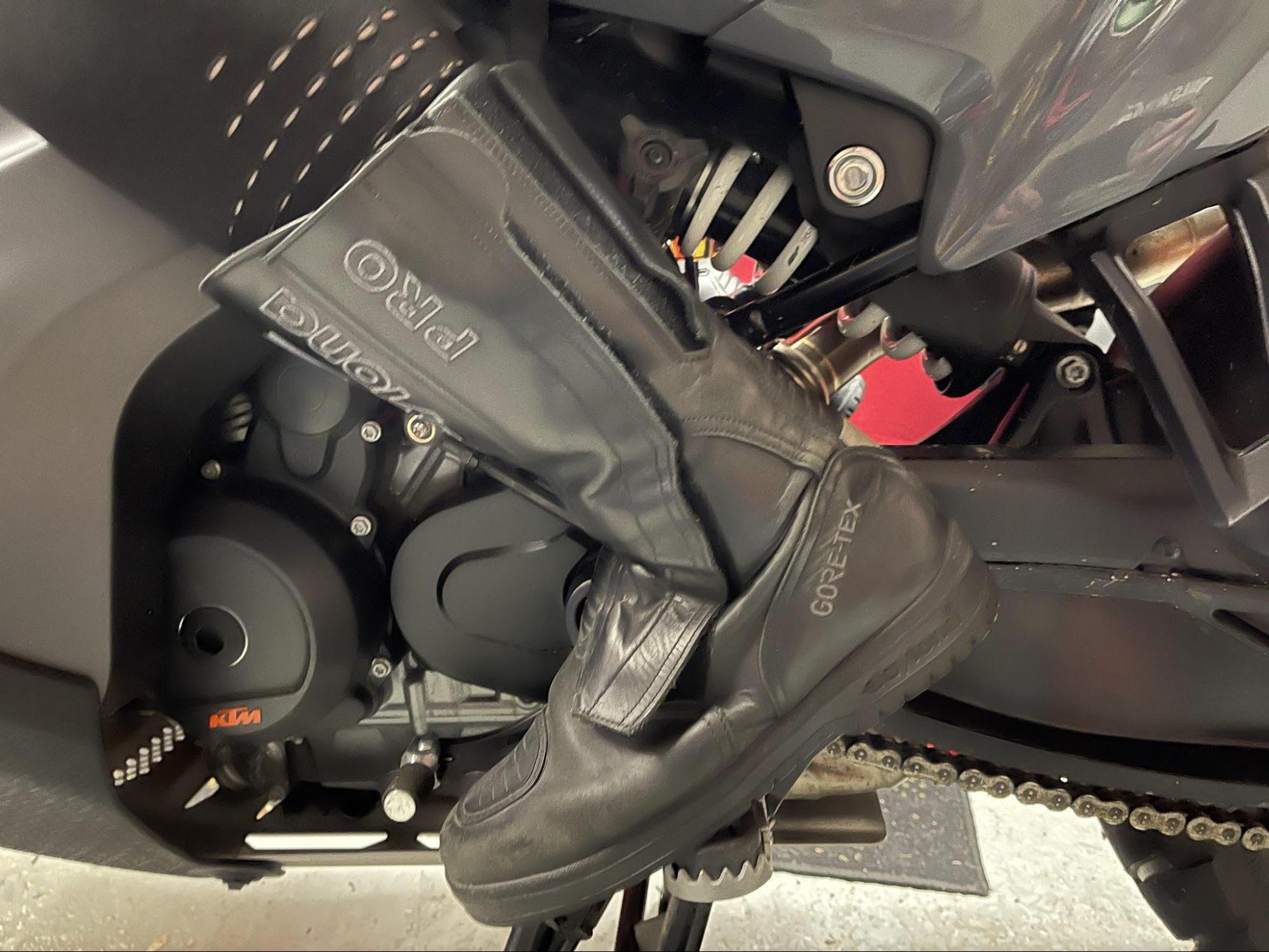 Rider wearing Daytona Travel Star Pro GTX boots
