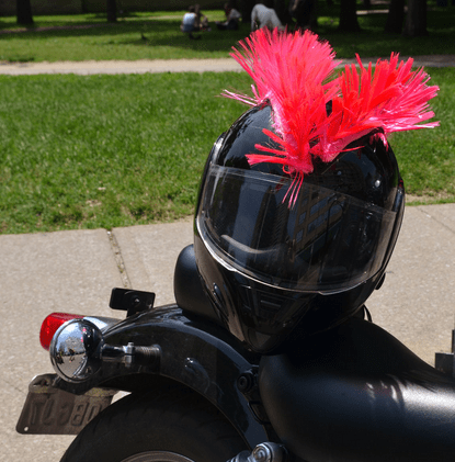 Double Pink Motorcycle helmet mohawks