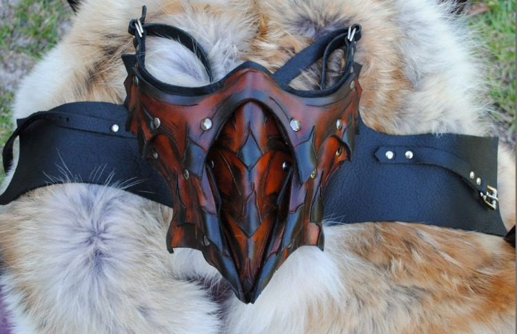 Dragon Slayer s Lower Half Mask by EpicLeather on Etsy