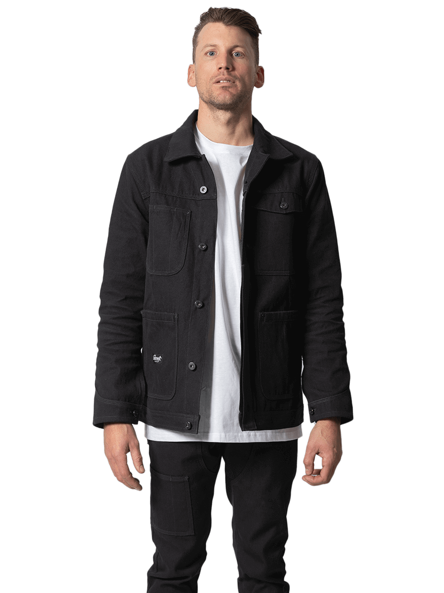 Earnest Co. 'Smiths' K-Canvas Moto Workwear Jacket