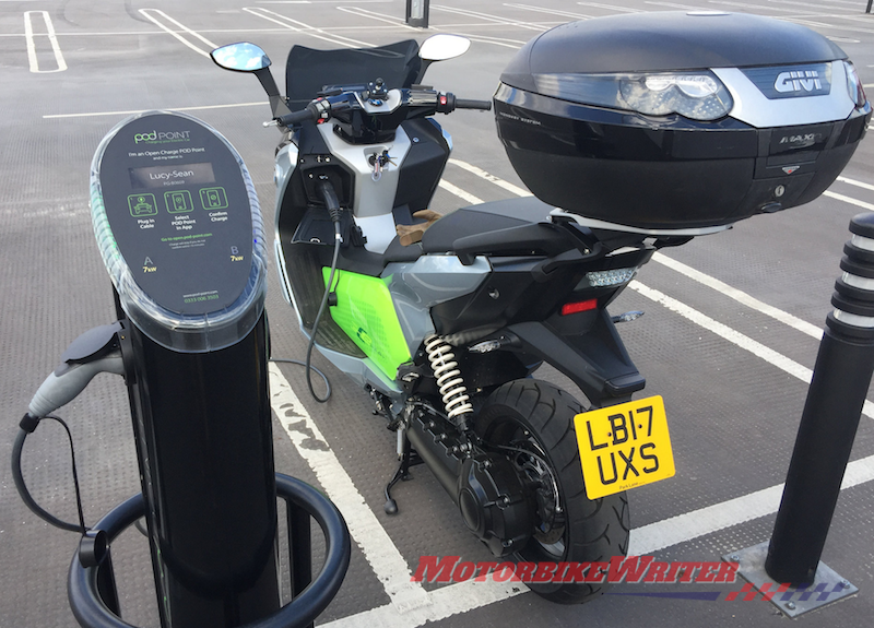 Oliver van Bilsen living with an electric BMW C evolution scooter