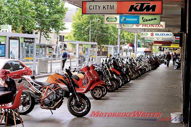 Melbourne's Elizabeth St motorcycle district