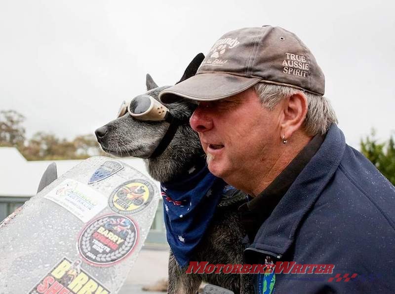 Tex and Bundy charity motorcycle riding couple