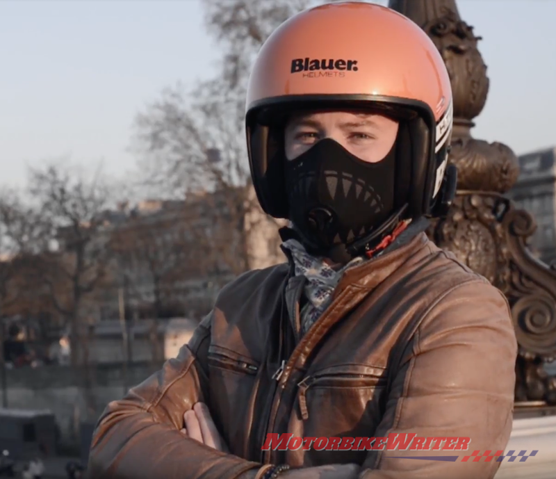 R-PUR anti-pollution and anti-pollen motorcyclist face mask