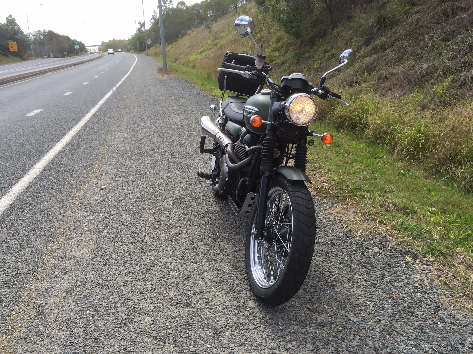 Triumph Scrambler out of fuel