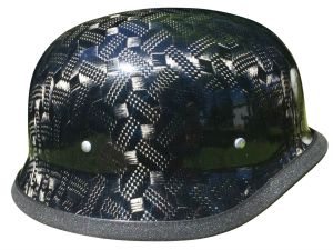 German Motorcycle Helmet Black Textural Carbon Fiber10