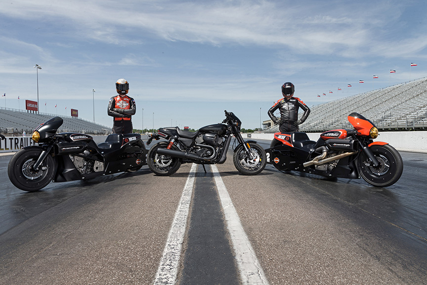 Harley Street Rod drag racer NHRA Pro Stock Motorcycle Team