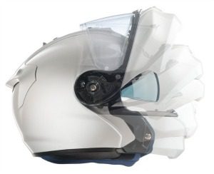 HJC White Modular Flip Up Motorcycle Helmet