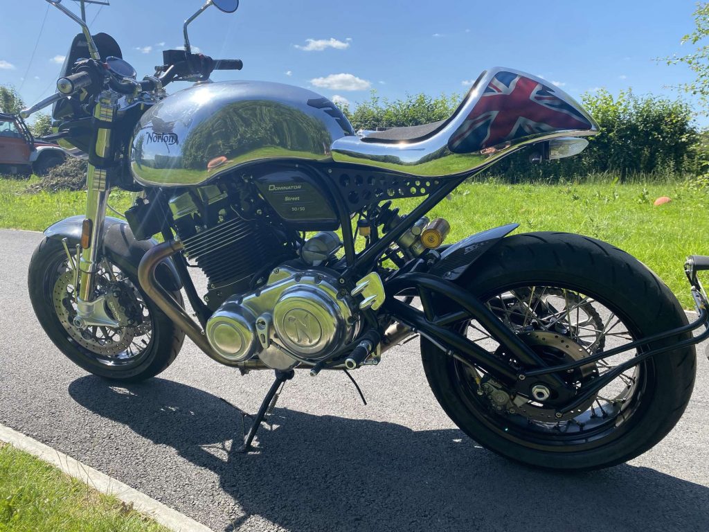 a view of Hammond's 2019 Norton Dominator 961 Street Limited Edition