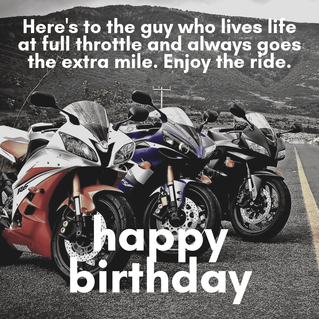 Full Throttle Biker Birthday Meme