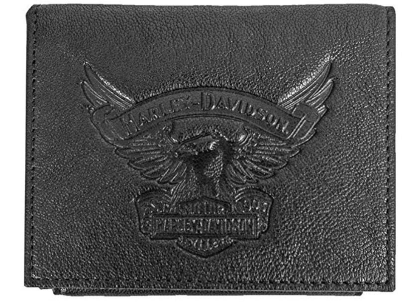 Harley-Davidson Eagle Emboss Leather Bifold Plus One Wallet