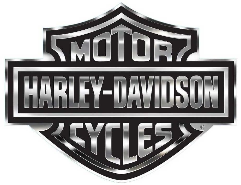 Harley-Davidson Gray and Black Bar & Shield Logo Decal
