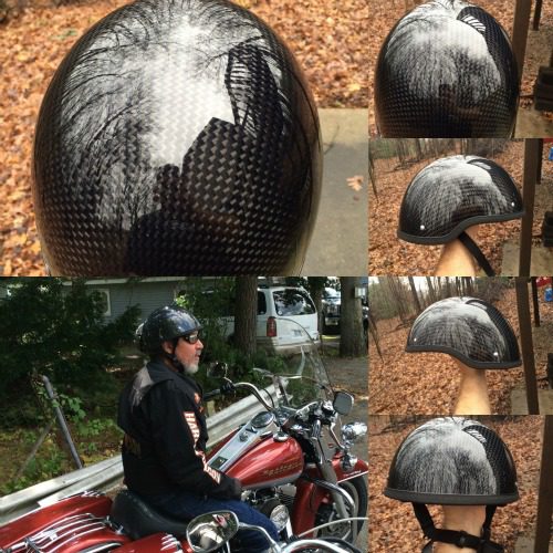 Harley Davidson Helmet REAL Carbon Fiber Novelty Helmet