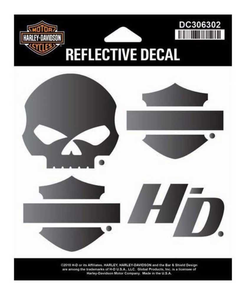 Harley-Davidson Night Rider Reflective Logo Decal Set