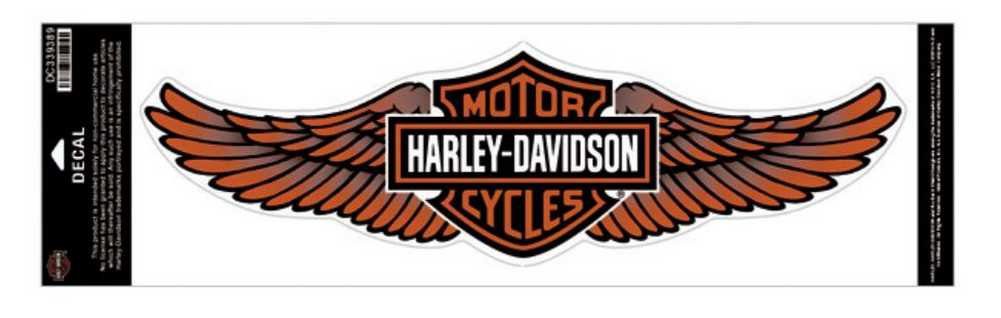 Harley-Davidson Orange Straight Wing Decal