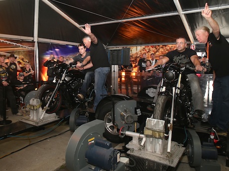 Harley dyno drag simulator at HOG Rally break in
