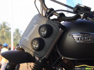 Rajputana Triumph Scrambler with offset headlight