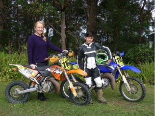 Motorcycle Lawyer Tina Davis and Zak Pettendy, the 2014 Queensland 65cc Dirt Track Champion. - legal implications