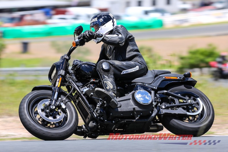 Harley-Davidson Fat Bob and Low Rider S at Champions Race Day Lakeside Park track day