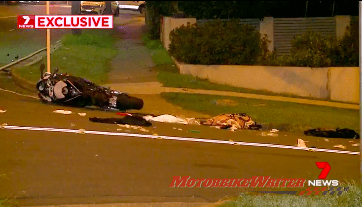 The crash scene (All images: Channel 7 Sydney)  committed