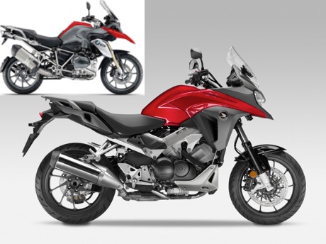 Honda VFR800X with BMW R 1200 GS inset