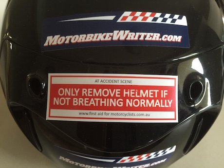 CRASH Card - FAFM helmet sticker helmet removal