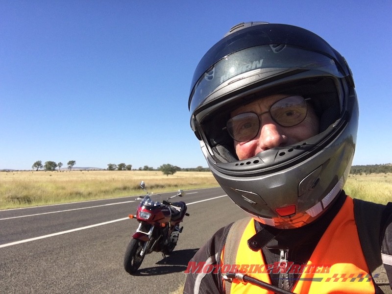 Steve Spalding safety officer RACQ motorcycle awareness month of May traffic light