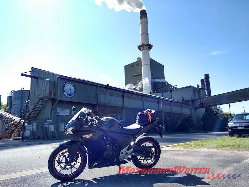 Todd Parkes Honda CBR500 at Condong factory northern rivers