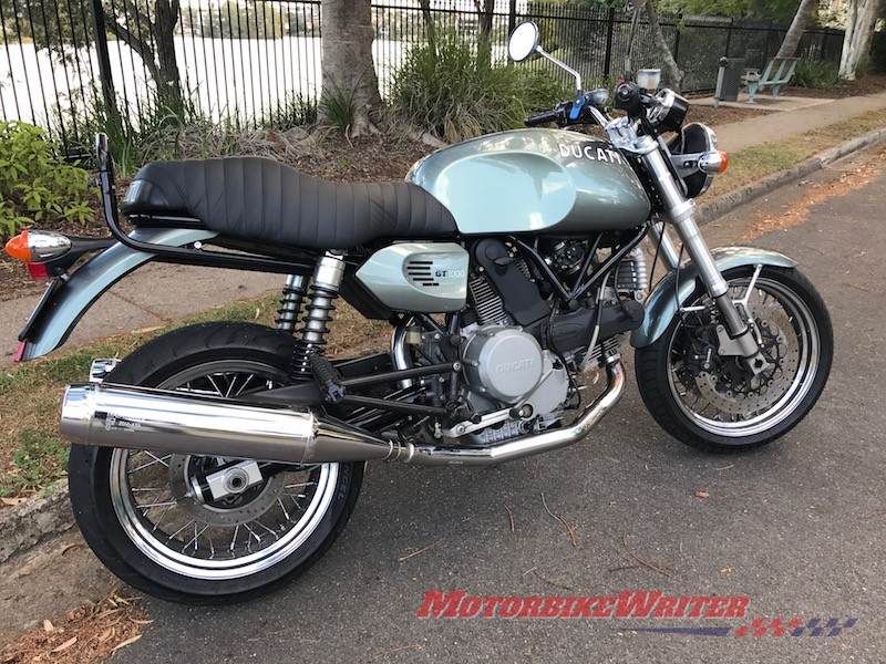 Blackstone TEK Black Diamond carbon fibre wheels for Ducati GT1000 fitting Oliver's Motorcycles hype