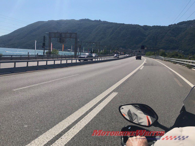 Europe motorcycle travel parking Italy tunnel GPS satnav autobahn