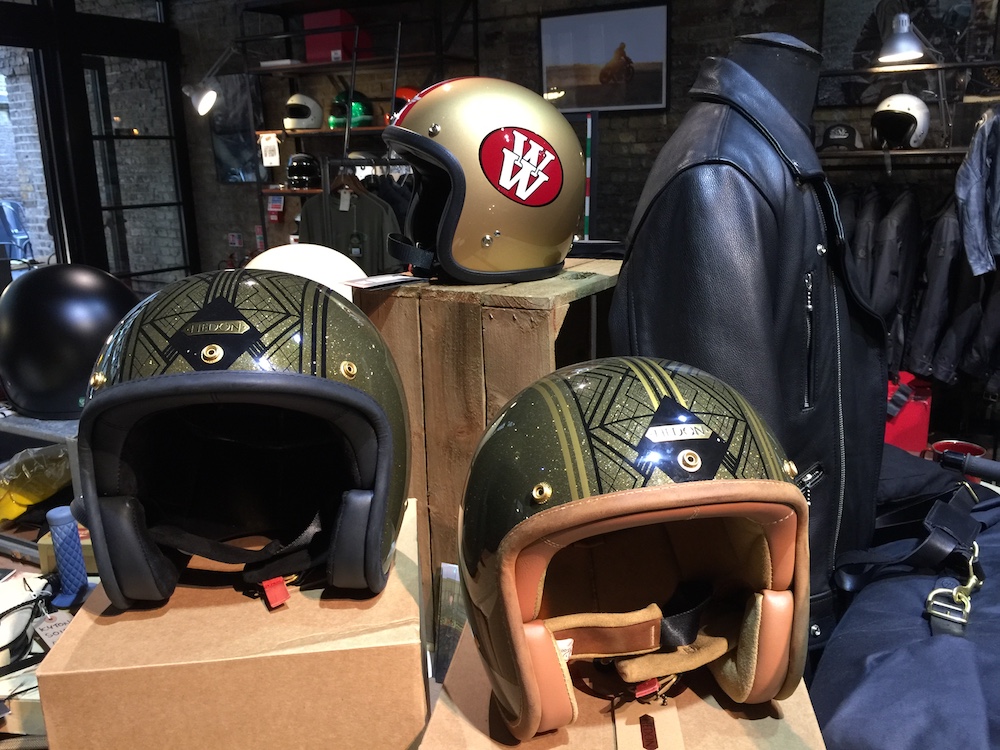 Hedon helmets in the Bike Shed, London