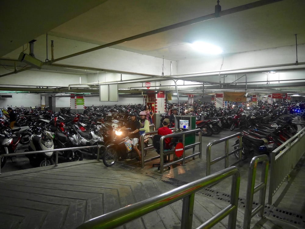 Vietnam undercover motorcycle parking