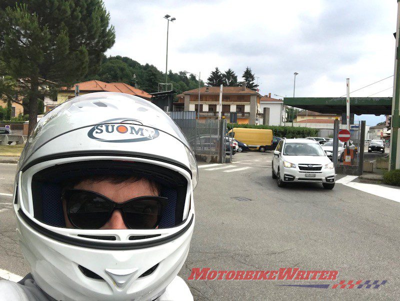 Europe motorcycle travel parking Italy tunnel GPS satnav