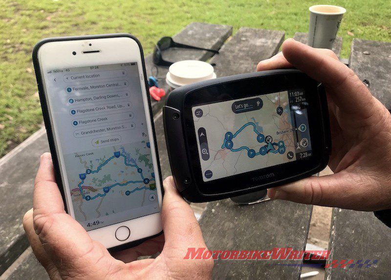 TomTom Rider 550 GPS satnav Peter Davis map
